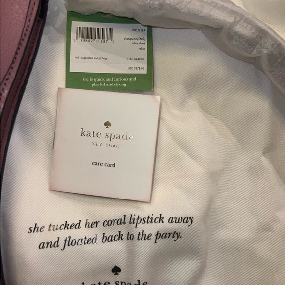 NWT Kate Spade New York Olive Drive Robin crossbody in Dusty Peony (Retail $378)